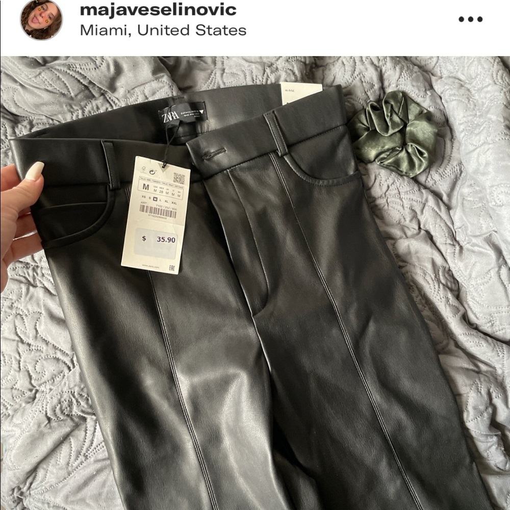 New leather pants from Zara